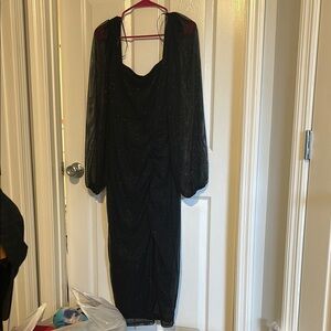 Windsor Black Long Sleeve Cocktail Gown